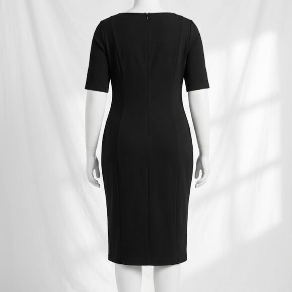 NWOT Torrid Bodycon Midi Dress Women Size Black Cupro Studio Chic 3X - Picture 10 of 16